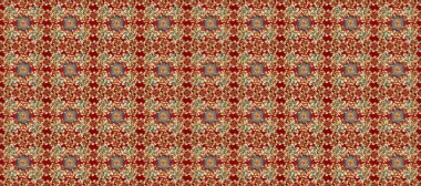 Barok tarzında kusursuz bir doğulu süsü. Geleneksel klasik raster altın pürüzsüz desen. Kahverengi, bej ve kırmızı renklerde altın elementler.