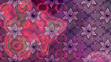 Küçük mor çiçeklerle oldukça eski bir besin torbası deseni. Tekstil, kumaş, kapaklar, duvar kağıtları, baskı, paket, koleksiyon defteri, örgü, dekupaj için çiçek arkaplanı..