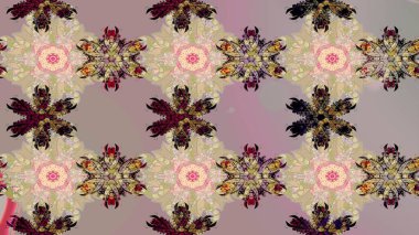 Çiçek deseni. Raster illüstrasyonu. Chichi 'nin kumaş kalıbını çiz. Renkli Bahar Teması eskiz kalıbı. Düz Çiçek Elementleri Tasarımı.