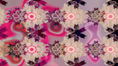 Renklerde güzel çiçekler ve yapraklar olan eskiz deseni, suluboya çiçek deseni, duvar kağıdı, kart veya kumaş için fayanslı. Raster illüstrasyonu.