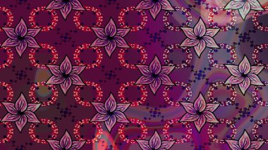 Sevimli çiçek raster deseni. Mor renkli çiçekler. Renkli Bahar Teması eskiz kalıbı. Düz Çiçek Elementleri Tasarımı.