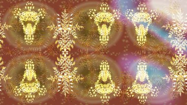 Raster illüstrasyonundaki çiçek desenli çizim. Kahverengi renklerde. Güzel kumaş deseni. Raster illüstrasyonu.