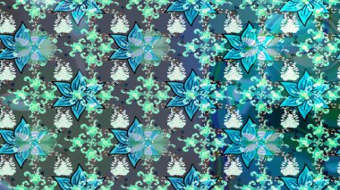 Mavi renkli çiçek desenli çizim. Suluboya tarzında mavi renkte çiçekler.