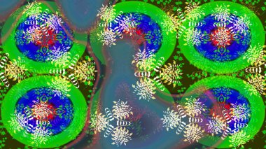 Oldukça eski bir besin torbası deseni, küçük yeşil renkte, çiçekler. Millefleur 'lar. Tekstil, kumaş, kapaklar, duvar kağıtları, baskı, paket, koleksiyon defteri, örgü, dekupaj için çiçek arkaplanı..