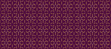 Damask altın soyut çiçek deseni mor, kahverengi ve bej renklerde. Süslü dekorasyon. Raster illüstrasyonu.