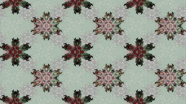 Kızılderili desenli desenli desenli şal deseni. Etnik Mandala süsü. Raster Henna dövme stili. Tekstil, tebrik kartı, boyama kitabı, telefon kılıfı baskısı için kullanılabilir.