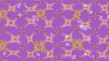 Renkli unsurlarla hareketli arka plan görüntüleri. Çiçekler. Eski model. Bayrak tarzı. Video kaydı. Şablon. Döngü. Kusursuz..