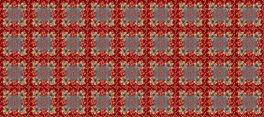 Raster altın pürüzsüz desen. Kusursuz altın desenli bukleler. Doğu tarzı arabesk tarzında altın elementler. Kırmızı, kahverengi ve gri renklerde pürüzsüz desen.