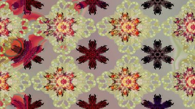 Küçük bir çiçekte eskiz deseni. Güzel kumaş deseni. Raster illüstrasyonu. Güzel çiçek arkaplanı..