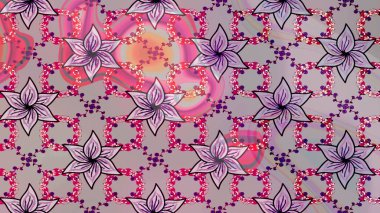 Nakış desenli çiçek deseni. Renkli grunge, koloni çiçekleri ile soyut bir arka plan oluşturur. İzler, kumaş, duvar kağıtları, tekstil için raster dokusu.