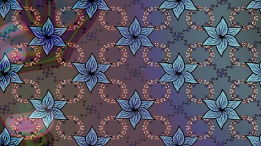 Kahverengi üzerine çiçekler. Eskiz arkaplan modeli. Suluboya, elle çizilmiş. Raster stoku.