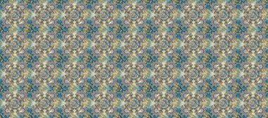 Doğu tarzı element. Davetiyeler, kartlar, web sayfası için Raster illüstrasyon. Çizgi sanatı tasarım şablonu için kusursuz sınır. Altın desenli çiçek dekoru. Gri, nötr ve mavi renklerde altın element.