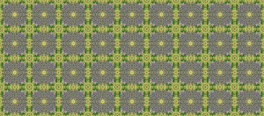 Süslü dekorasyon. Raster illüstrasyonu. Damask altın soyut çiçek Gri, yeşil ve nötr renkler üzerinde kusursuz desen.