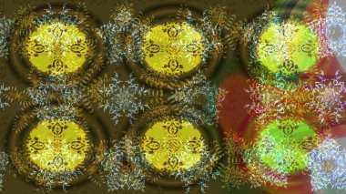 Soyut etnik raster çizim kalıbı. Kabile sanatı boho baskısı, klasik çiçek arkaplanı. Arkaplan dokusu, duvar kağıdı, kahverengi renkli çiçek teması.