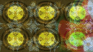 Soyut etnik raster çizim kalıbı. Kabile sanatı boho baskısı, klasik çiçek arkaplanı. Arkaplan dokusu, duvar kağıdı, kahverengi renkli çiçek teması.