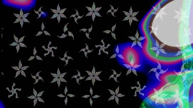 Çiçekli eskiz çizimi. Siyah renkli çiçekler. Renkli Yaz Temalı eskiz kalıbı. Düz Çiçek Elementleri Tasarımı.