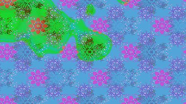 Kış. Renkli arka plan üzerinde izole suluboya kar taneleri. Kış sembolü. Raster illüstrasyon.