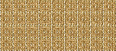 Kahverengi, bej, sarı ve altın desenli. Tekrarlayan elementlerle kusursuz soyut arkaplan. Zarif raster klasik desen.