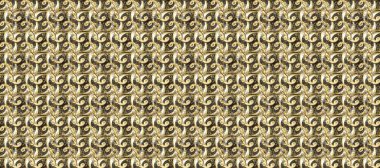 Kusursuz klasik altın desen. Raster geleneksel oryantasyon süsü. Altından elementlerle bej, gri ve kahverengi renklerde altın desen.