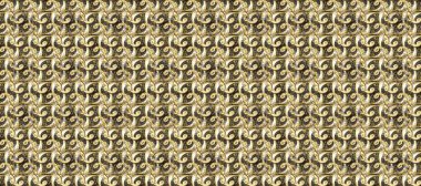 Kusursuz klasik altın desen. Raster geleneksel oryantasyon süsü. Altından elementlerle bej, gri ve kahverengi renklerde altın desen.