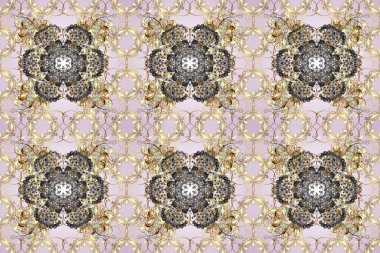 2019 Noel 'i, kar tanesi, yeni yıl. Tarafsız, bej ve gri renklerde altın elementlerle klasik, pürüzsüz desen.