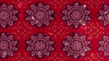 Renkli unsurlarla hareketli arka plan görüntüleri. Çiçekler. Eski model. Bayrak tarzı. Video kaydı. Şablon. Döngü. Kusursuz..