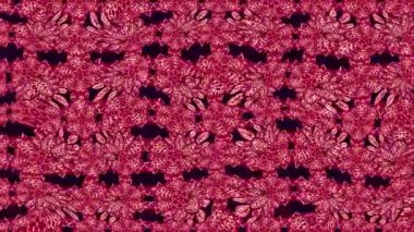 Renkli unsurlarla hareketli arka plan görüntüleri. Çiçekler. Eski model. Bayrak tarzı. Video kaydı. Şablon. Döngü. Kusursuz..