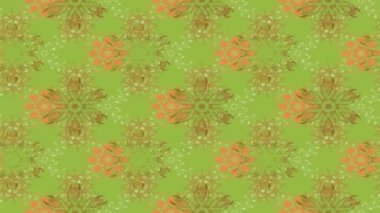 Renkli unsurlarla hareketli arka plan görüntüleri. Çiçekler. Eski model. Bayrak tarzı. Video kaydı. Şablon. Döngü. Kusursuz..