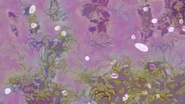 Renkli unsurlarla hareketli arka plan görüntüleri. Çiçekler. Eski model. Bayrak tarzı. Video kaydı. Şablon. Döngü. Kusursuz..