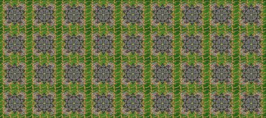 Kusursuz çiçek deseni. Duvar kâğıdı barok, İspanyol kumaşı. Kusursuz raster arka plan. Yeşil, gri ve kahverengi renklerde grafiksel, kusursuz desen.