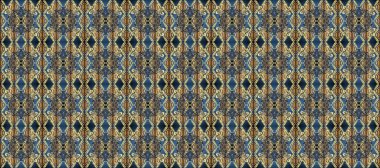 Kusursuz desenli altın elementler. Altın şablon. Klasik çiçek dokusu. Gri, mavi ve kahverengi renklerin kraliyet retro 'su. Kart, duvar kağıdı, ambalaj ve tekstil için klasik tasarım. Raster illüstrasyonu.