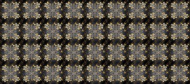 Şam, tasarım için kusursuz desen. Gri ve kahverengi renklerde altın elementli pürüzsüz desen.