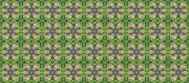 Barok tarzında kusursuz bir doğulu süsü. Geleneksel klasik altın desen. Raster oryantal süs. Altın desenli yeşil, gri ve bej rengi altın elementlerle.