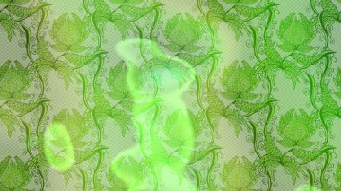 Renkli Bahar Teması çizim şablonu. Düz Çiçek Elementleri Tasarımı. Yeşil, nötr ve gri renkli şirin çiçek desenleri. Raster Modaya uygun kumaş deseni.