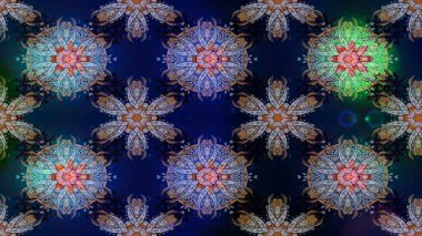 Çiçek deseni. Raster kusursuz. Güzel kumaş deseni. Renkli Bahar Temalı Kusursuz Arkaplan. Düz Çiçek Elementleri Tasarımı.