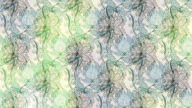 Kızılderili desenli desenli desenli şal deseni. Etnik Mandala süsü. Raster Henna dövme stili. Tekstil, tebrik kartı, boyama kitabı, telefon kılıfı baskısı için kullanılabilir.