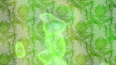 Renkli Bahar Teması çizim şablonu. Düz Çiçek Elementleri Tasarımı. Yeşil, nötr ve gri renkli şirin çiçek desenleri. Raster Modaya uygun kumaş deseni.