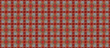 Kırmızı ve gri renklerde altın elementler. Kusursuz raster arka plan. Çiçek deseni. Şık bir grafik desen. Duvar kâğıdı barok, İspanyol kumaşı.