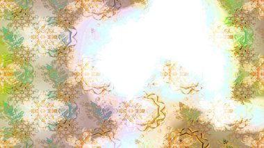 Tarafsız, bej ve beyaz renklerde. 3D çiçekler, eskiz. Raster illüstrasyonu.