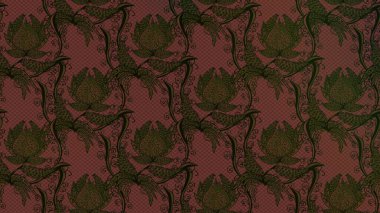 Karalama çiçekleri çizim kalıbı. Sanat, çiçeklere ilham verir ve arka plan bırakır. Kahverengi el çizimi. Raster deseni.