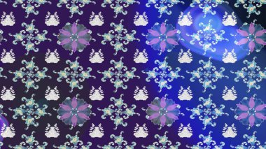 Lace Snowflakes 'in etnik kökü. Raster illüstrasyonu. Stilize Çiçekler. Mandalas 'ın dekoratif dokusu. Kumaş veya Duvar Kağıdı Tasarımı. Tekstil için Lacy Fashion Print. Halk Biçimi.