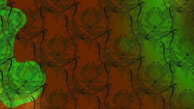 Düz Çiçek Elementleri Tasarımı. Renkli Bahar Teması çizim şablonu. Çocuk stili. Çiçeklerle raster arkaplan çizimi.