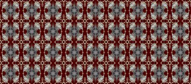 Paisley 'ler zarif çiçek desenli arkaplan duvar kâğıdı illüstrasyonları. Güzel, modaya uygun, modern, üç boyutlu sanat eseri, altın, kahverengi ve gri desenli çiçek yaprakları ve süslemeleri..