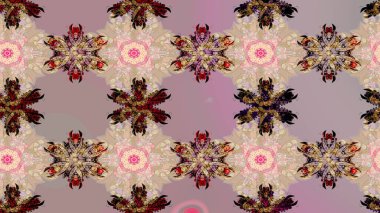 Küçük bej ve nötr çiçeklerle oldukça eski bir besin torbası deseni. Millefleur 'lar. Tekstil, kumaş, kapaklar, duvar kağıtları, baskı, paket, koleksiyon defteri, örgü, dekupaj için çiçek arkaplanı.