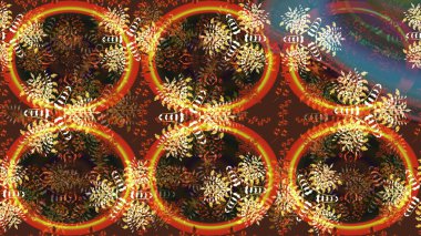 Raster illüstrasyonu. Renkli arka planda güzel kar taneleri. Raster kar taneleri deseni.