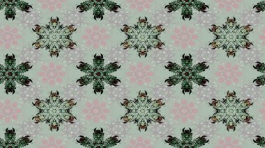 Gri ve nötr renklerde kar taneleri. Raster illüstrasyonu. Yılbaşı Biçimi.