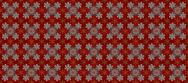 Kusursuz klasik altın desen. Kırmızı ve kahverengi renklerde altın desenli altın elementler. Raster geleneksel oryantasyon süsü.