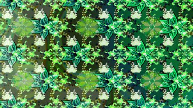 Kış kar taneleri, raster arka plan. Yüzey için tekrarlanan doku, ambalaj kağıdı, yeşil ve nötr renkler üzerine kar tanesi.