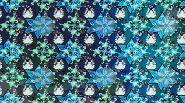 Kar taneleri izole edildi. Güzel süs eşyası. Mavi ve nötr renklerde kar tanesi süsü. Kar tanesi süsü Raster illüstrasyonu.