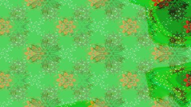 Folk Style. Mandalas 'ın dekoratif dokusu. Lace Snowflakes 'in etnik kökü. Tekstil için Lacy Fashion Print. Kumaş veya Duvar Kağıdı Tasarımı. Raster illüstrasyonu. Şekillendirilmiş Çiçekler.